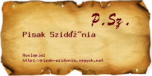 Pisak Szidónia névjegykártya